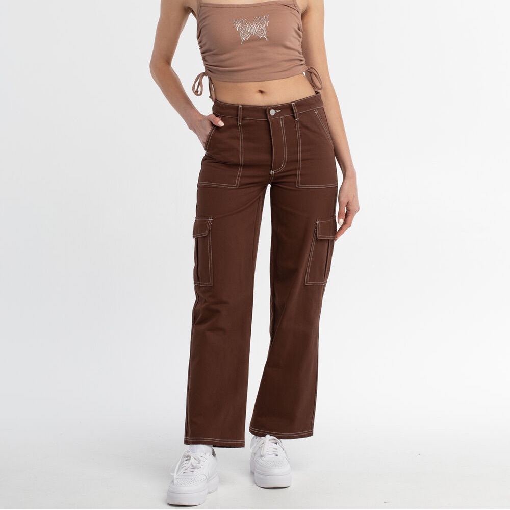 🤎Tilly’s Contrast Stitch Womens Carpenter Pants🤎